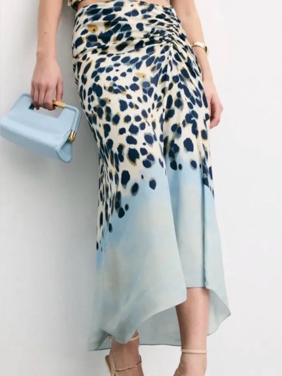 A.L.C. Dresses & Skirts - NWOT: A.L.C. Grace Printed Midi Skirt, Side Rouching, sz 4 ($495 retail)
